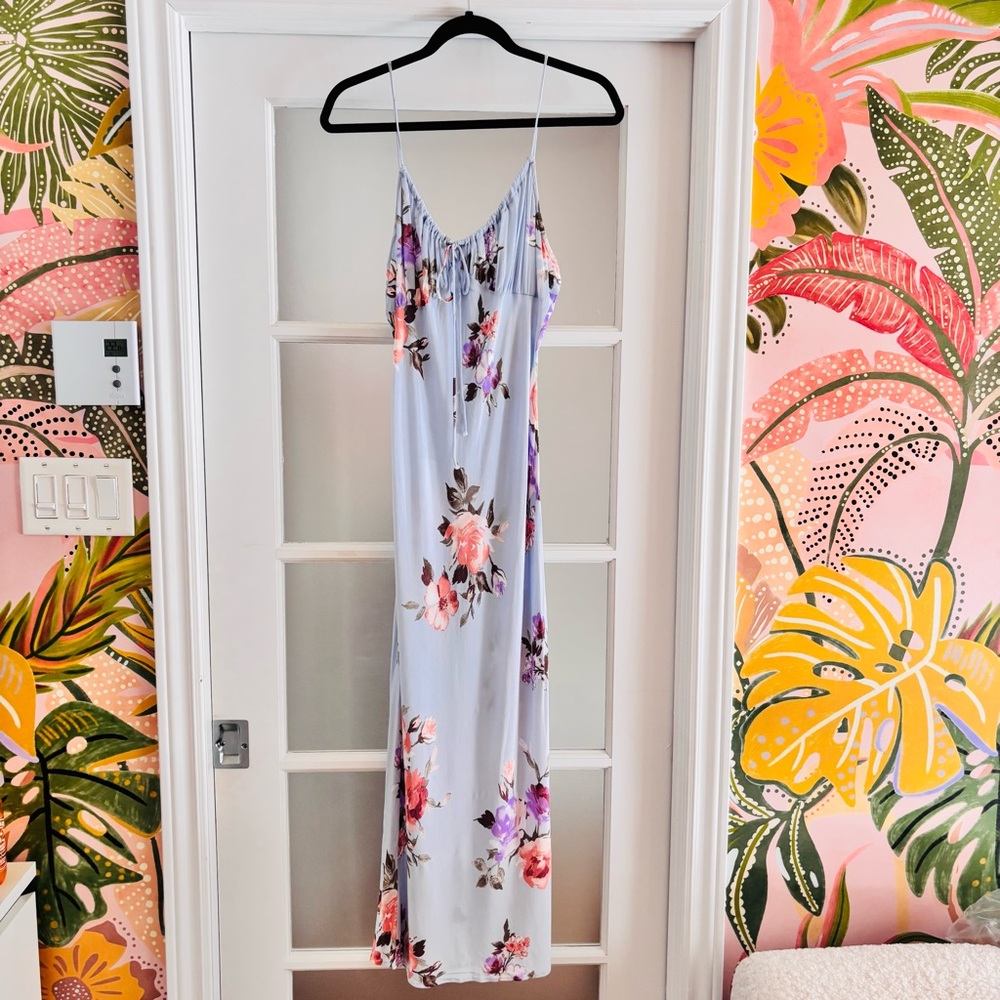 #9 Lovely Day Floral Maxi Dress - Lavender and Pink